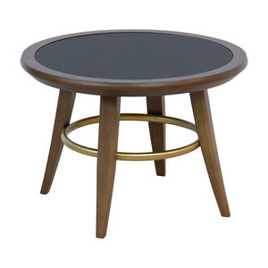 contemporary coffee table / wooden / wooden base / round