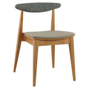 contemporary chair / stackable / wooden / contract