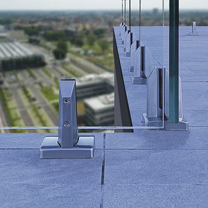 glass panel fastening system 1