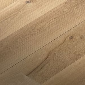 engineered parquet floor / glued / oak / rough sawn