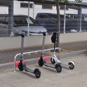 galvanised steel scooter rack