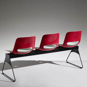 polypropylene beam chairs / 3-seater / indoor