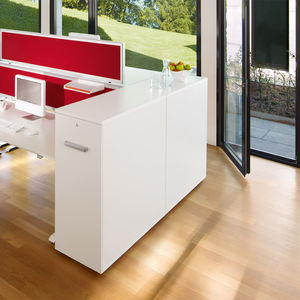 wooden office unit