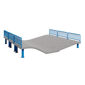 wave type skatepark ramp