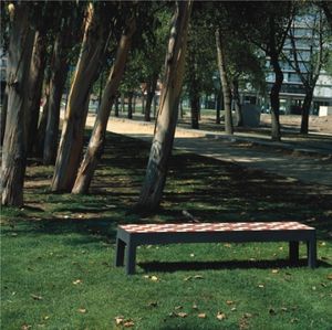 contemporary public bench