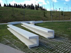 contemporary public bench