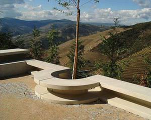 contemporary public bench