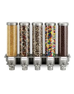 wall-mounted ice cream topping dispenser