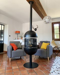 bioethanol fireplace / contemporary / open hearth / central