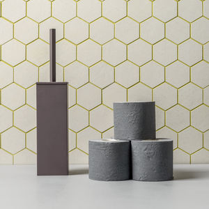 brass toilet brush holder / floor-mounted