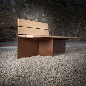 contemporary public bench