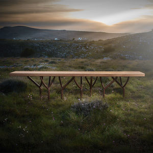 contemporary public bench