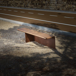 contemporary public bench