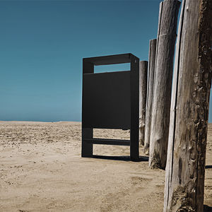galvanised steel trash can