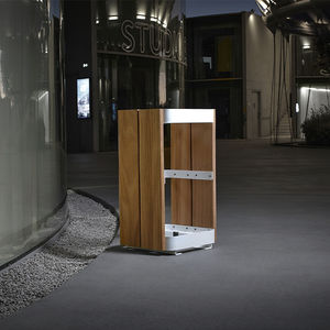 galvanised steel trash can