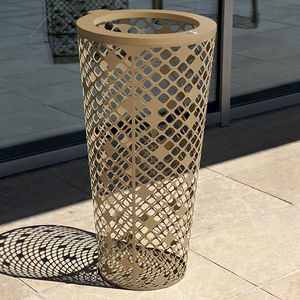 powder-coated steel trash can