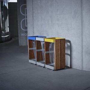galvanised steel trash can