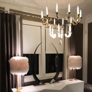 custom chandelier / traditional / Limoges porcelain / LED