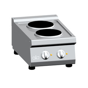 electric cooktop / commercial / stainless steel / 2 burners