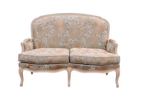 Louis XV style sofa / fabric / 3-seater / multi-color