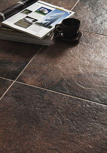 indoor tile / floor / porcelain stoneware / polished