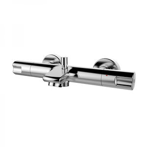 double-handle shower mixer tap / for bathtubs / wall-mounted / chromed metal