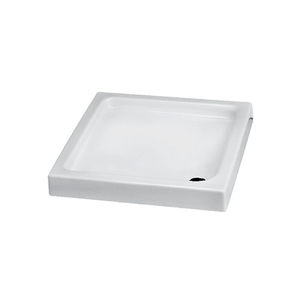 square shower base / raised / ceramic