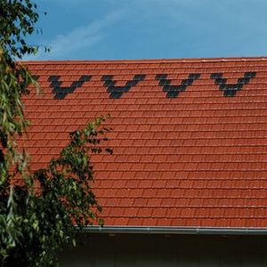 french roof tile / clay / red / brown