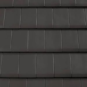 flat roof tile / clay / red / black