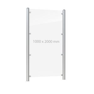 floor-mounted signage plate