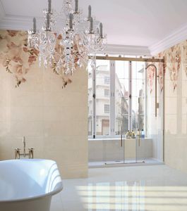 bathroom tile / floor / ceramic / baroque