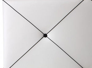 double bed headboard / contemporary / leather / upholstered
