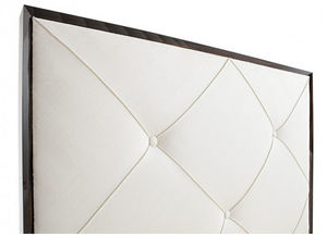 double bed headboard / contemporary / wooden / upholstered