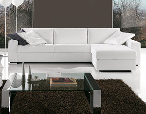 modular sofa / contemporary / fabric / leather