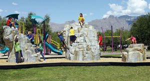 playground climbing boulder