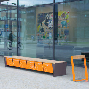 contemporary public bench