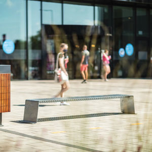 contemporary public bench