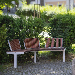 contemporary public bench
