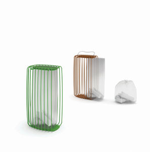 galvanised steel trash can