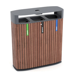 galvanised steel trash can