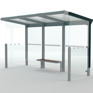 glass bus shelter