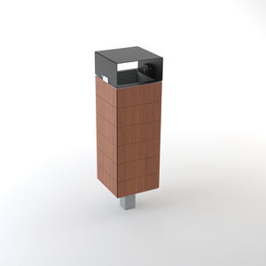 galvanised steel trash can