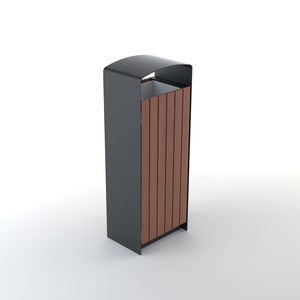 galvanised steel trash can
