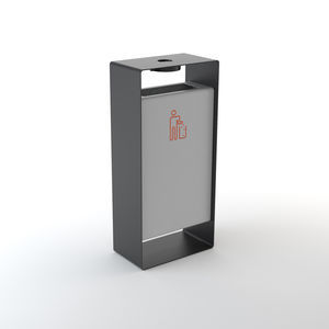 galvanised steel trash can