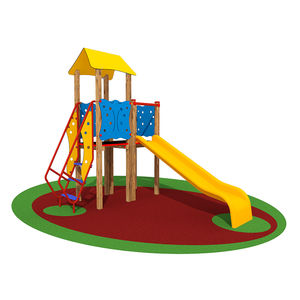 playground play structure / for public entity / polyethylene / pine