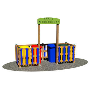 playground trash bin enclosure