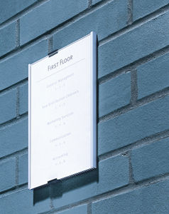wall-mounted signage plate