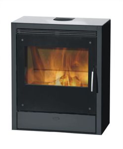 Wood Heating Stove Mito Fireplace Wall Mounted Contemporary Steel