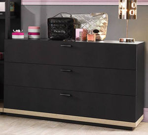 contemporary chest of drawers / melamine / child's unisex / black