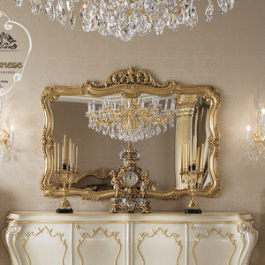 wall-mounted mirror / classic / rectangular / for hotel